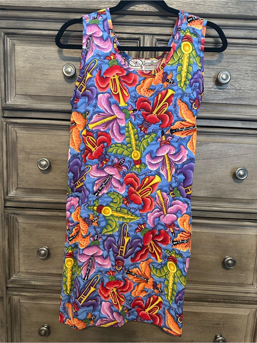 Jazz Fest New Orleans Bayou Wear Fleur De Jazz Music Festival Women’s Dress M